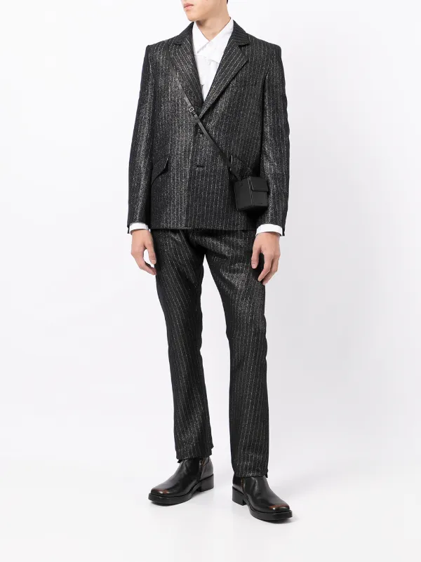 Shop sulvam Glitter Stripe Slim Pants 