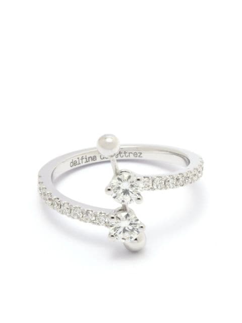 Delfina Delettrez 18kt white gold Two In One Contrariè diamond ring