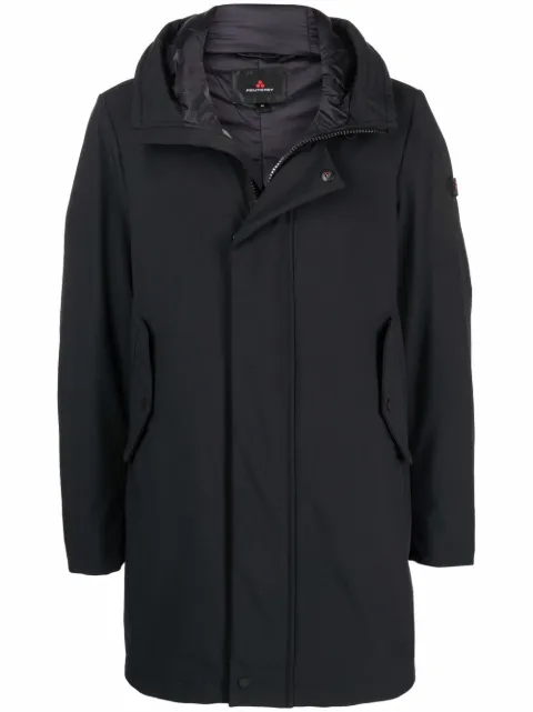 Peuterey logo patch hooded coat