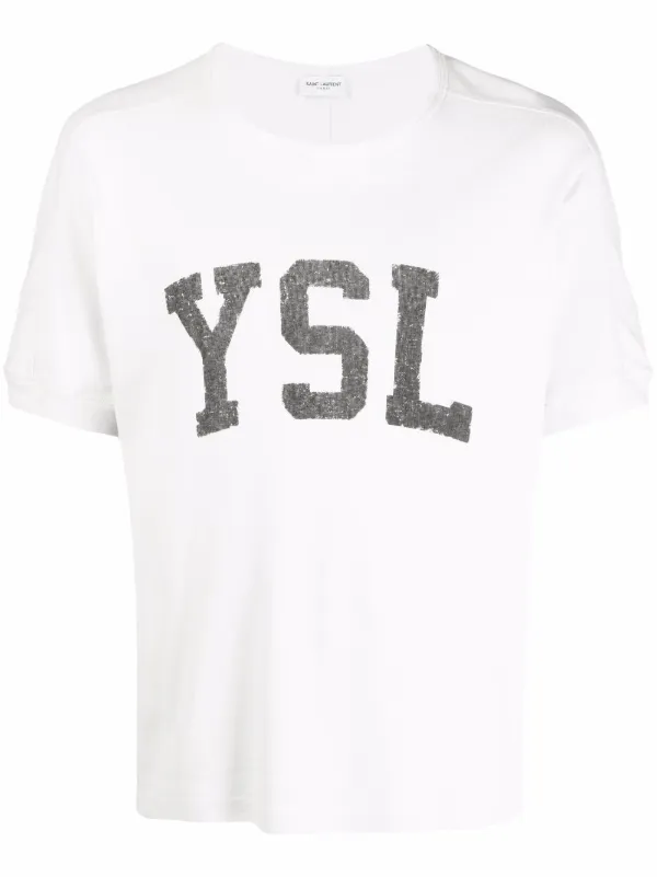 Saint Laurent Logo Print T-shirt - Farfetch