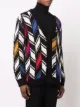 Saint Laurent patterned intarsia-knit cardigan