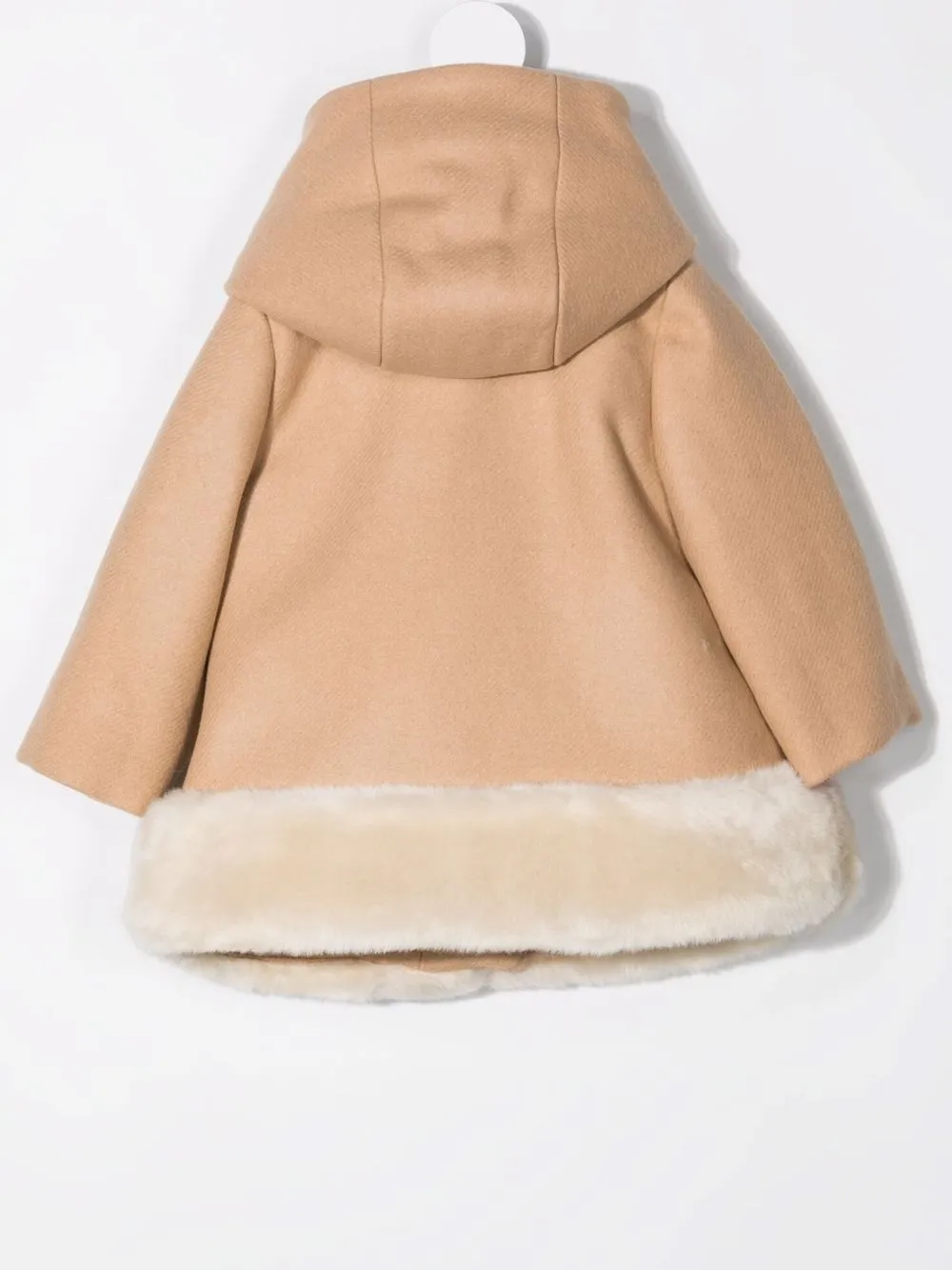 фото Chloé kids пальто с капюшоном и искусственным мехом