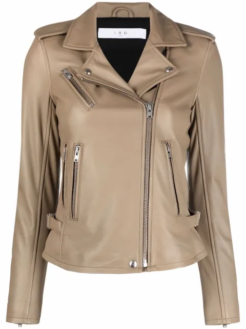 IRO Jaqueta biker slim de couro