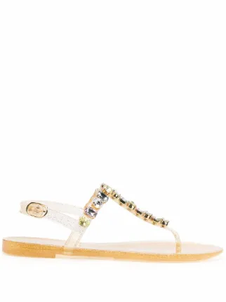 Stuart weitzman studded hot sale jelly flat sandals