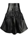 Natasha Zinko leather corset box shorts - Black