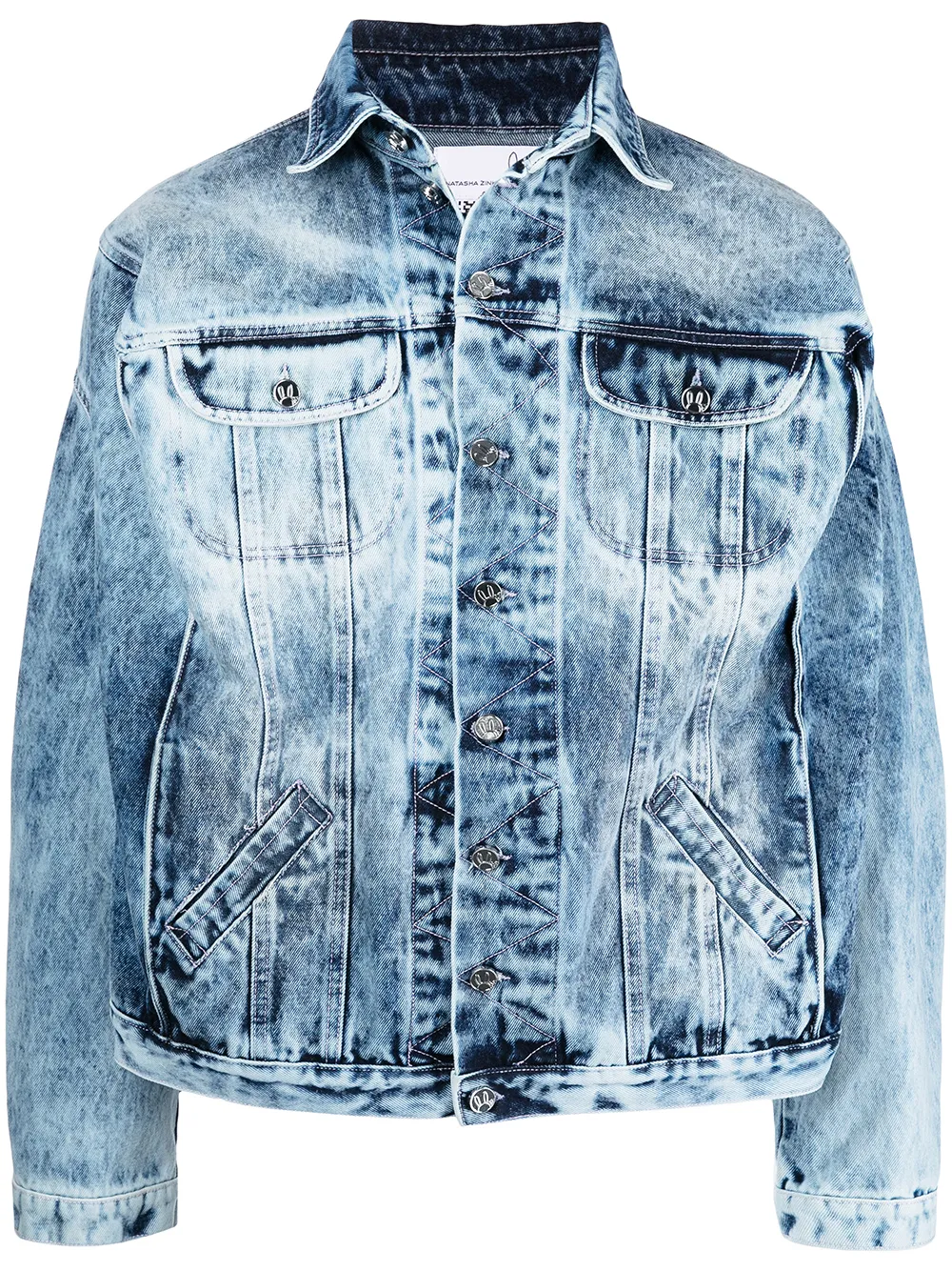 Womens acid wash denim jacket sale