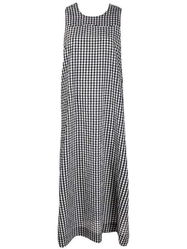 Ganni dress gingham clearance