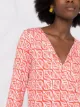 DVF Diane von Furstenberg leaf-print shift dress