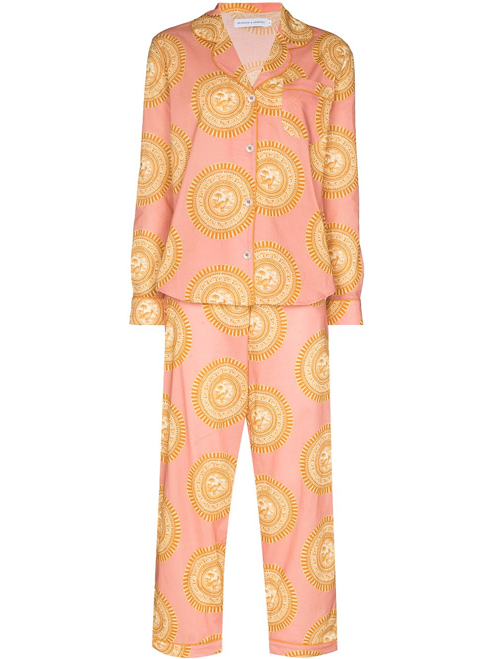 Desmond & Dempsey Kiwi two-piece Pajama Set - Farfetch