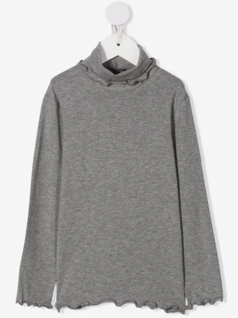 Il Gufo fluted-hem long-sleeve top
