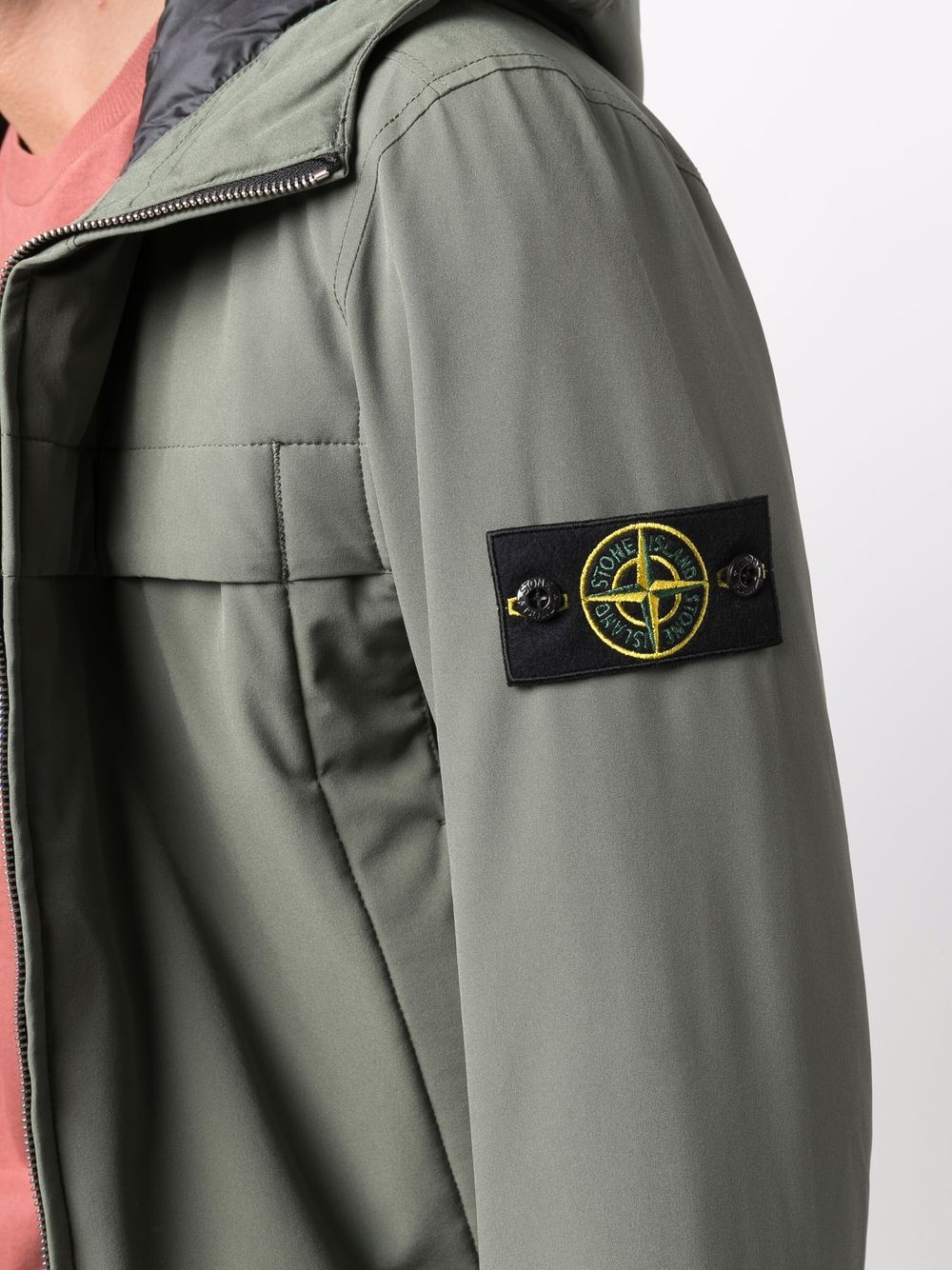 фото Stone island бомбер на молнии с логотипом