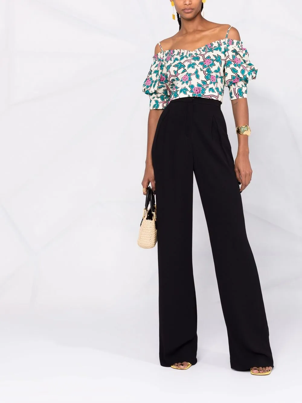 фото Dvf diane von furstenberg брюки с завышенной талией