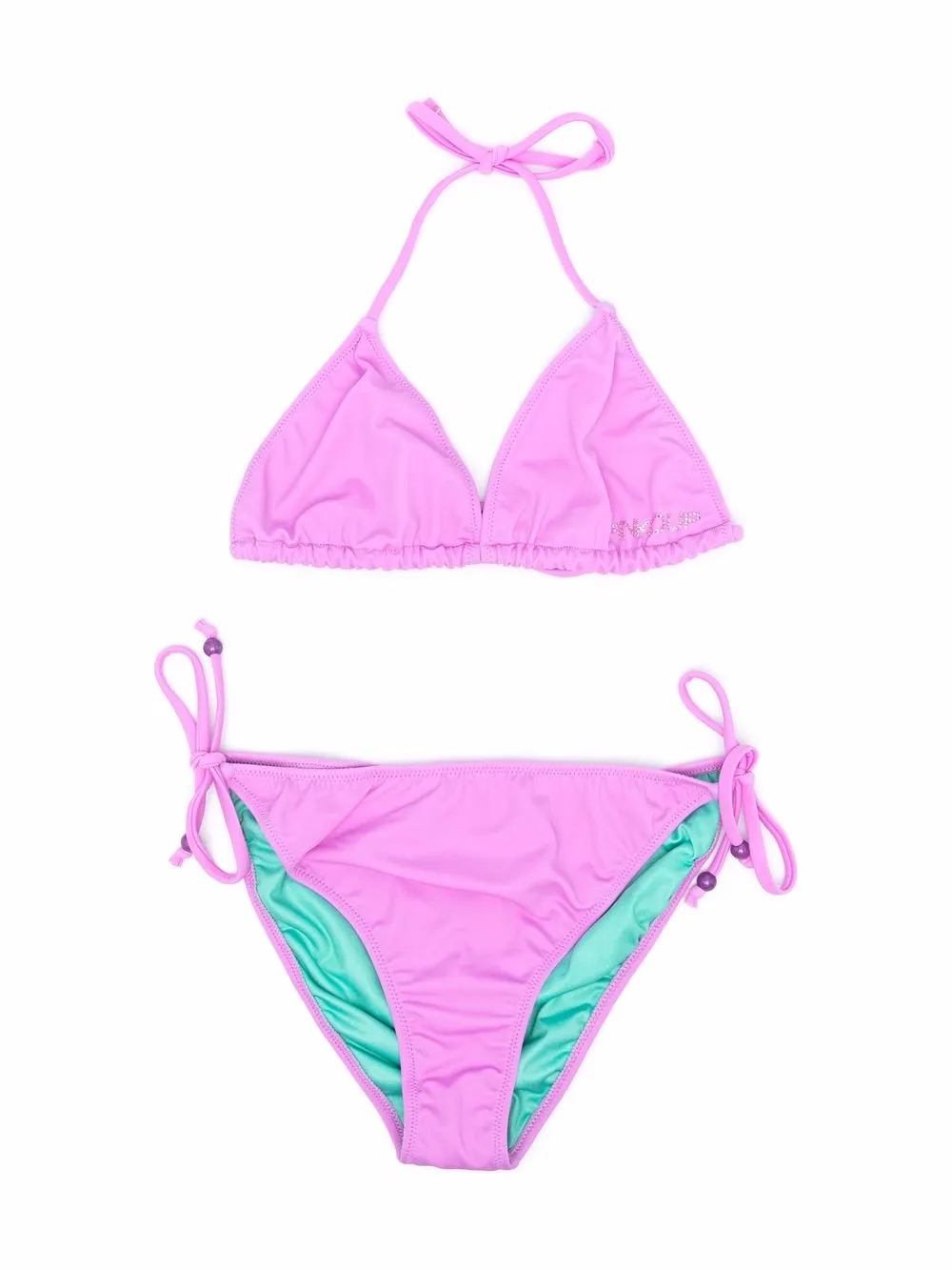 Pinko Kids бикини с треугольными чашками и кристаллами