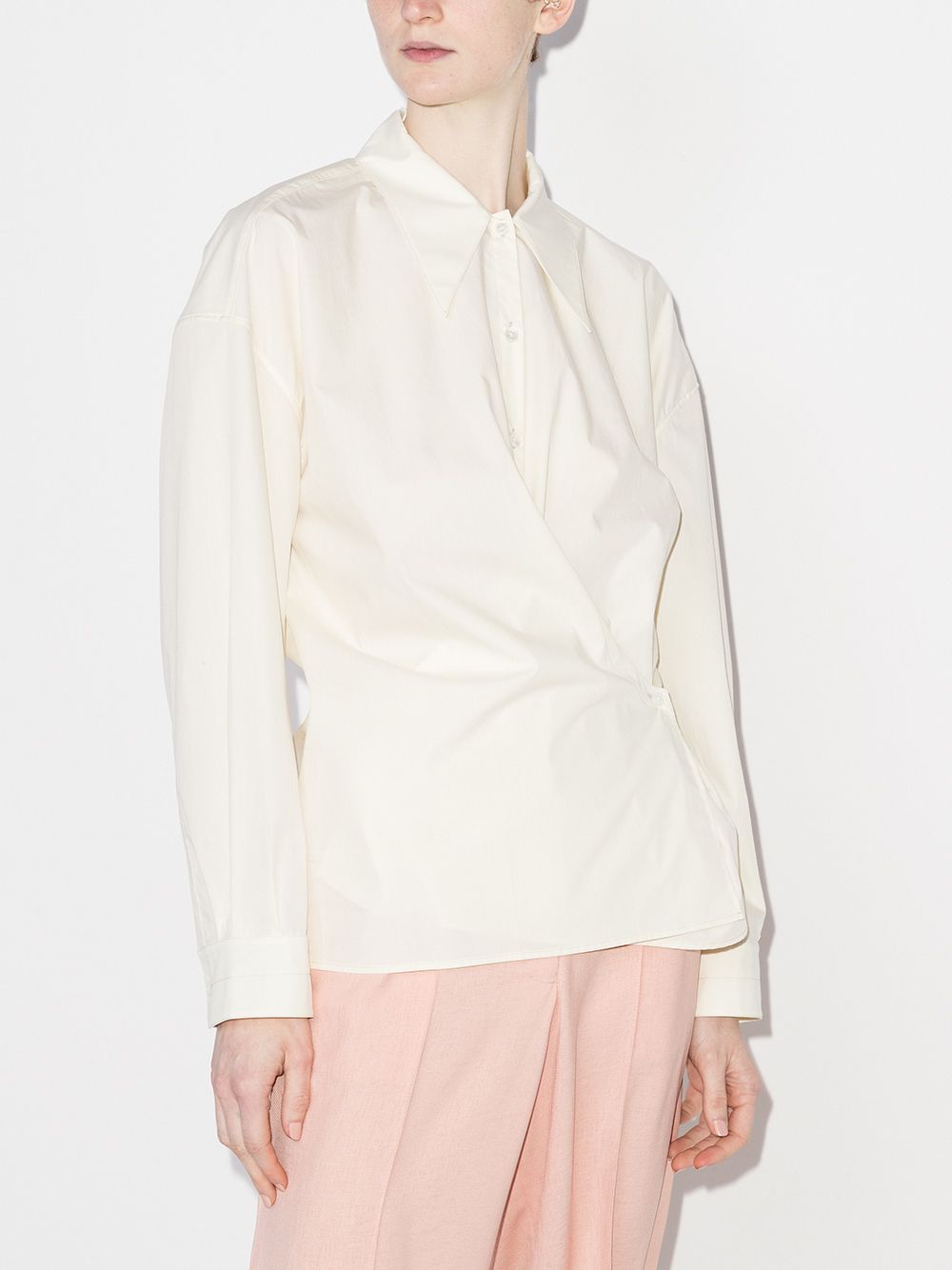 фото Lemaire side-fastening wrap shirt