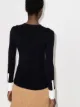 Chloé contrast-cuffs crew-neck jumper