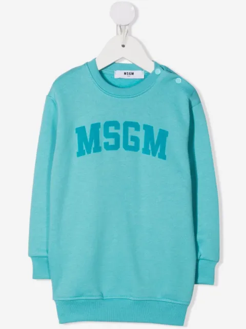MSGM Kids logo-print sweater dress