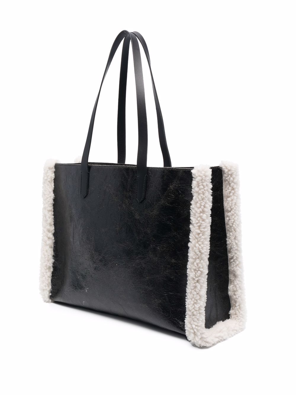 Shop Golden Goose Logo-embellished Leather Tote Bag In Schwarz