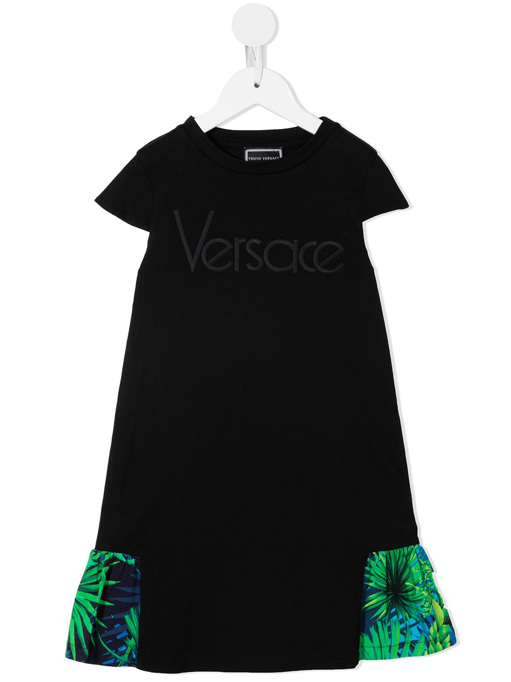 фото Versace kids платье-футболка с тисненным логотипом