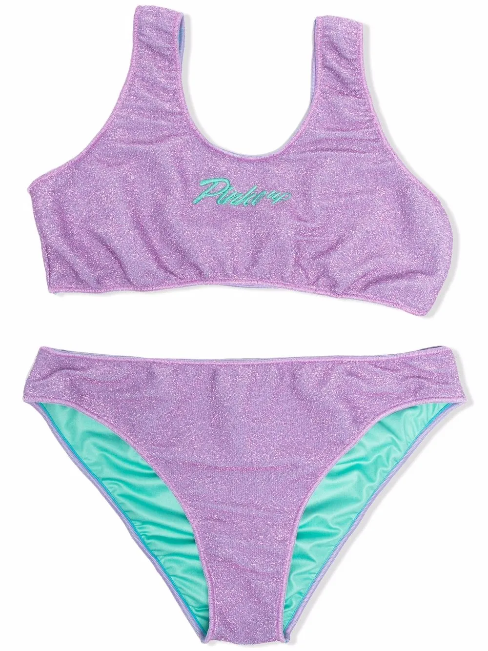 Pinko Kids бикини с блестками и логотипом