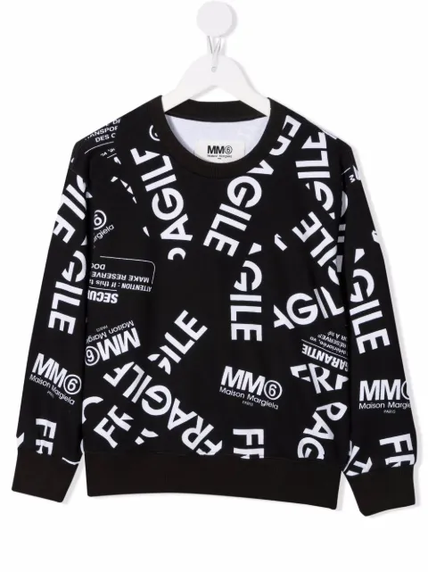 MM6 Maison Margiela Kids logo-print cotton sweatshirt