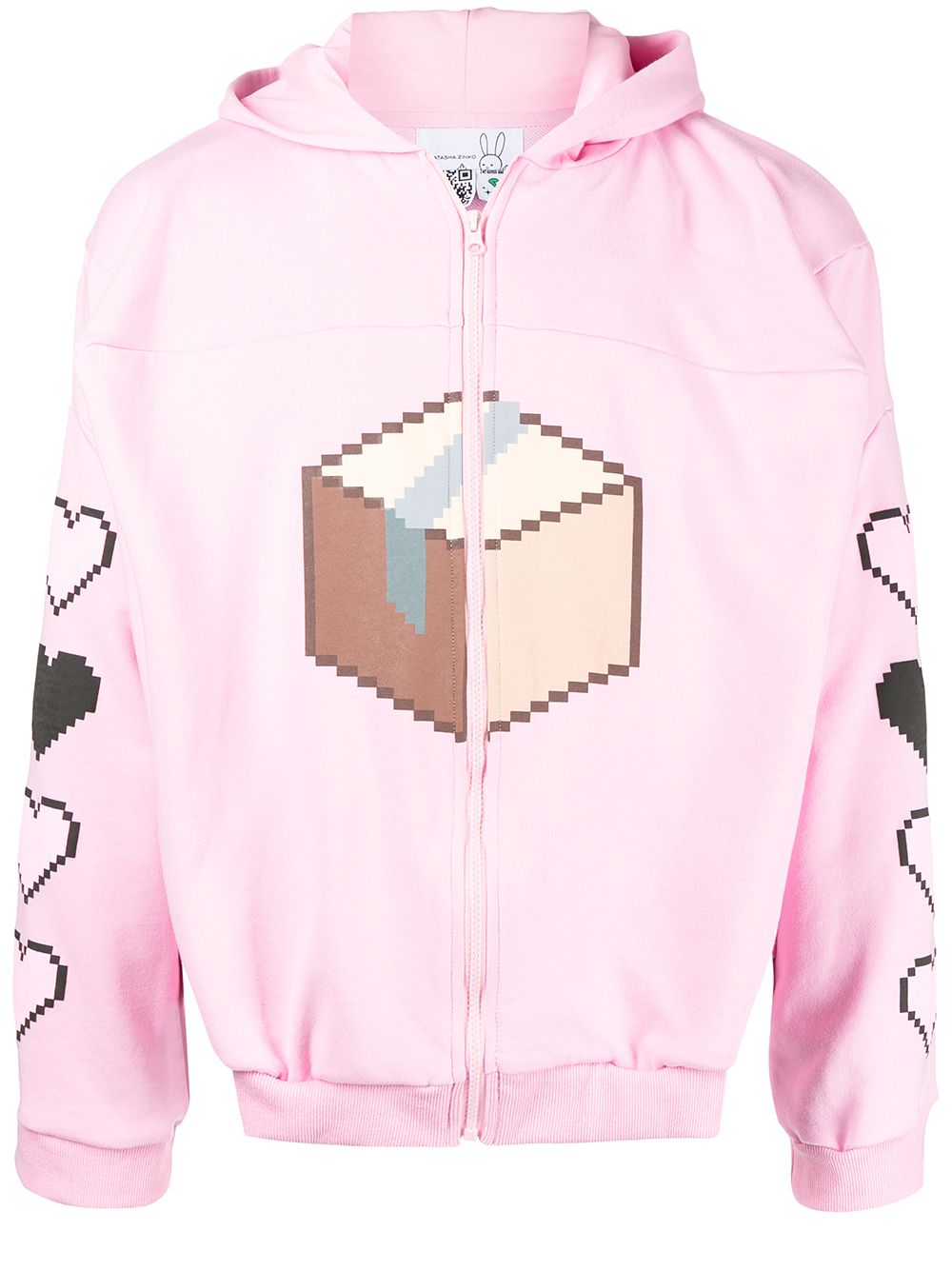 8-bit box zip hoodie