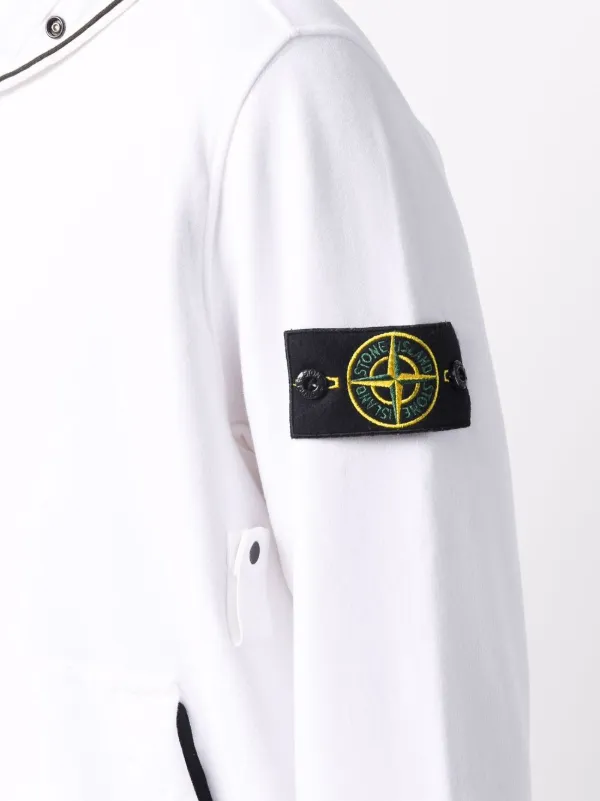 White stone island discount sweatshirt