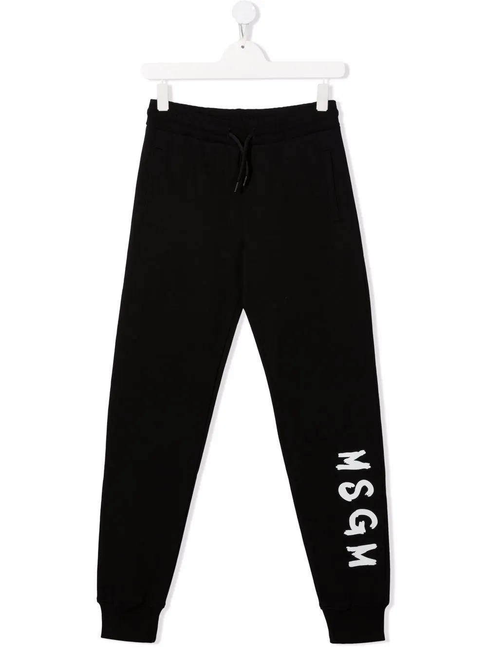 

MSGM Kids pants con logo estampado - Negro