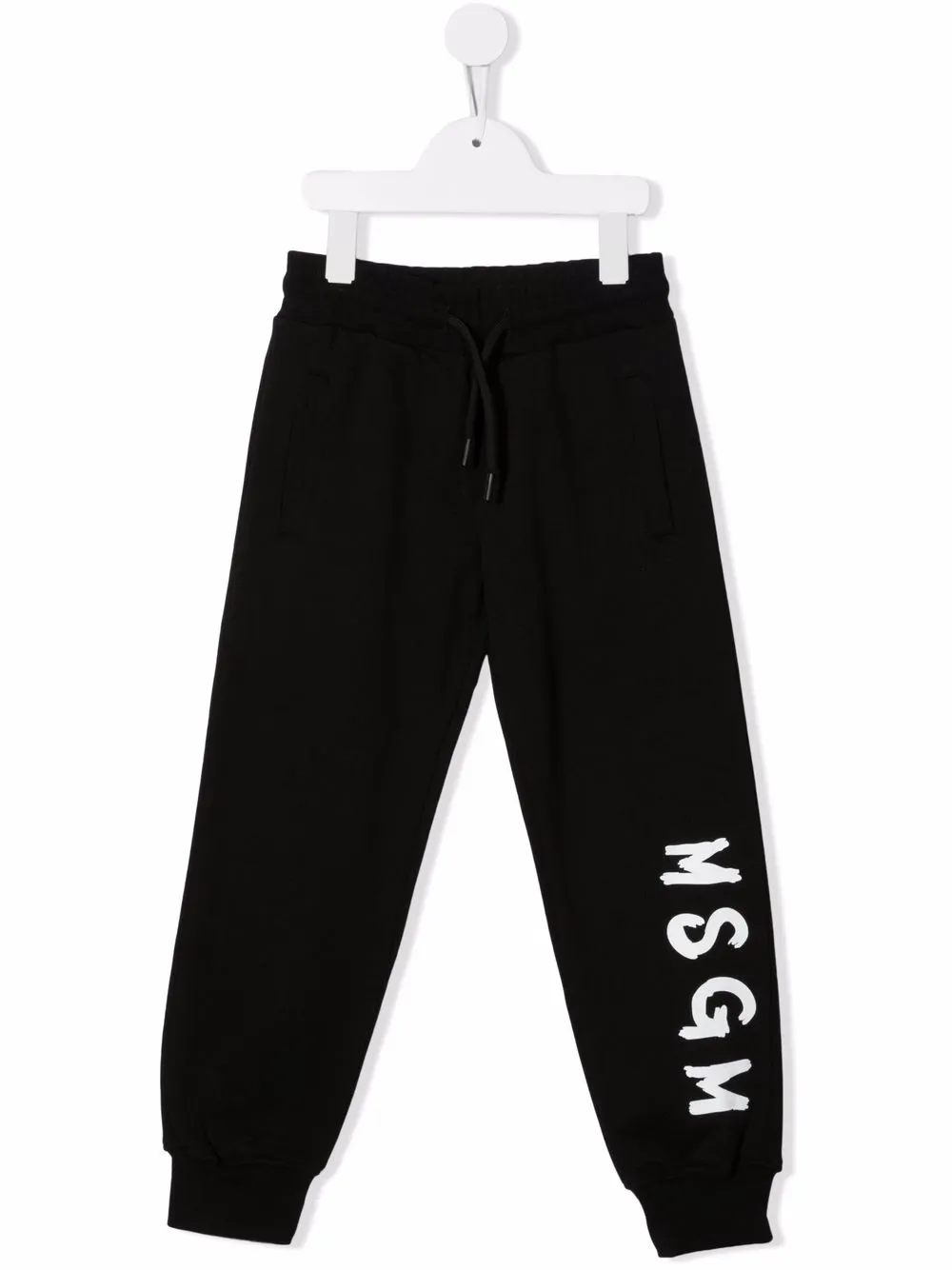 

MSGM Kids pants con logo estampado - Negro