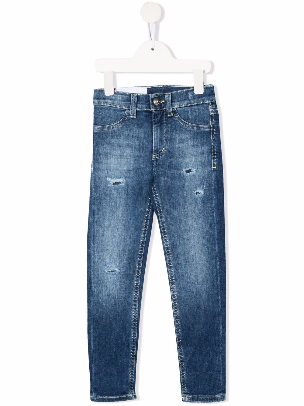 

DONDUP KIDS skinny jeans con efecto envejecido - Azul