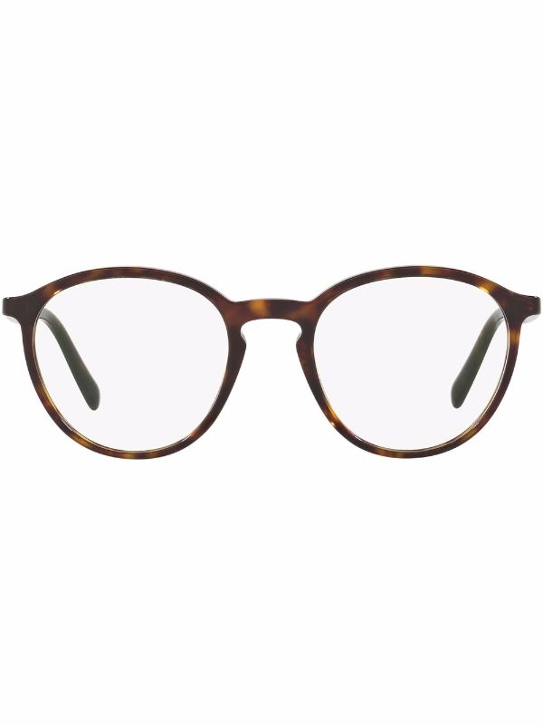 Prada Eyewear Conceptual Tortoiseshell Round Glasses - Farfetch