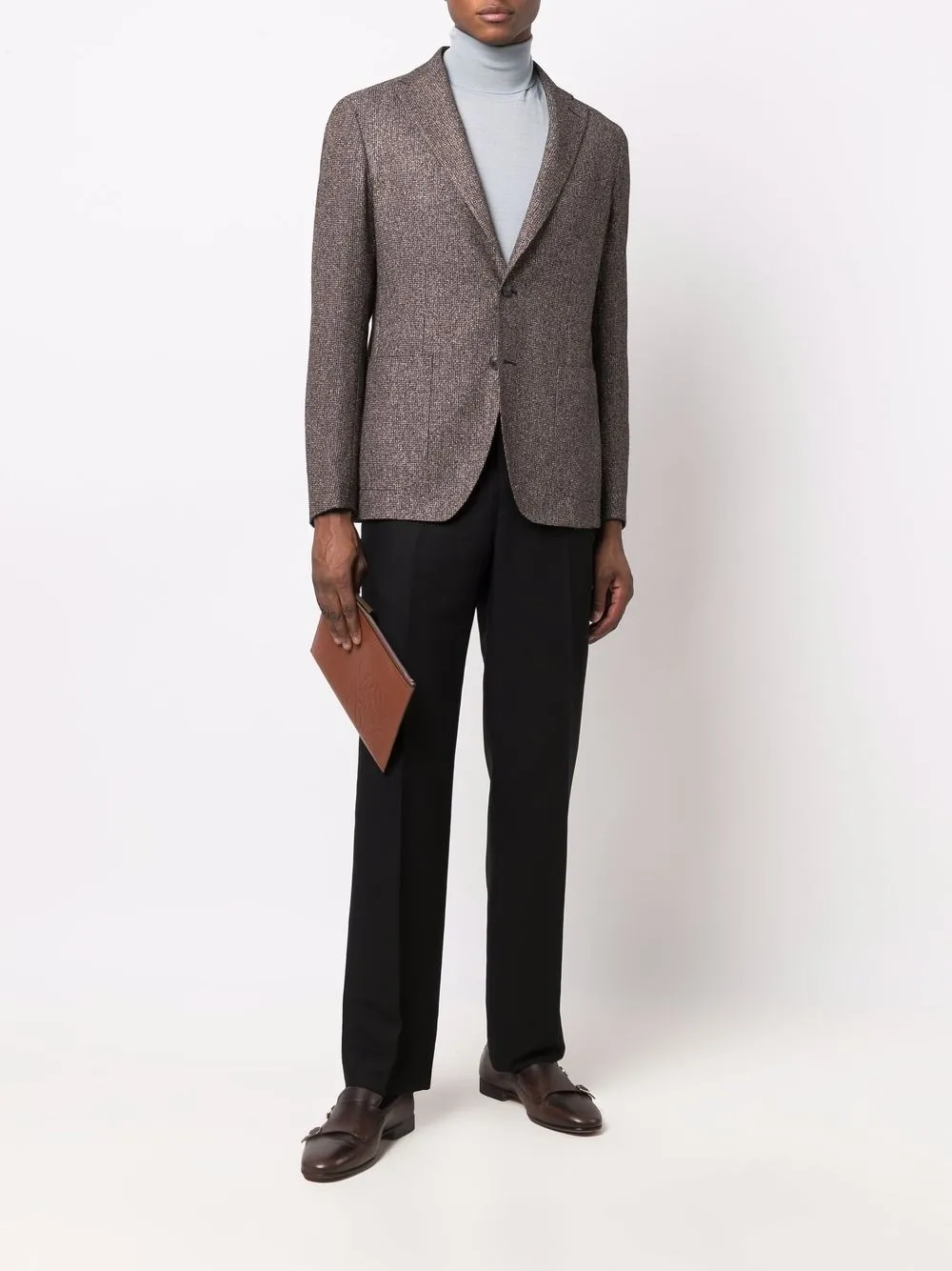 Image 2 of Tagliatore knitted single-breasted blazer