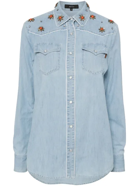 Gucci embellished yoke denim shirt