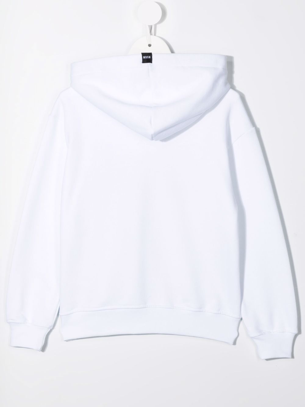 Shop Msgm Logo-print Hoodie In White