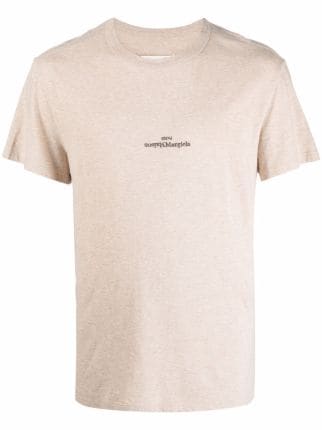 upside-down logo crew-neck T-shirt, Maison Margiela