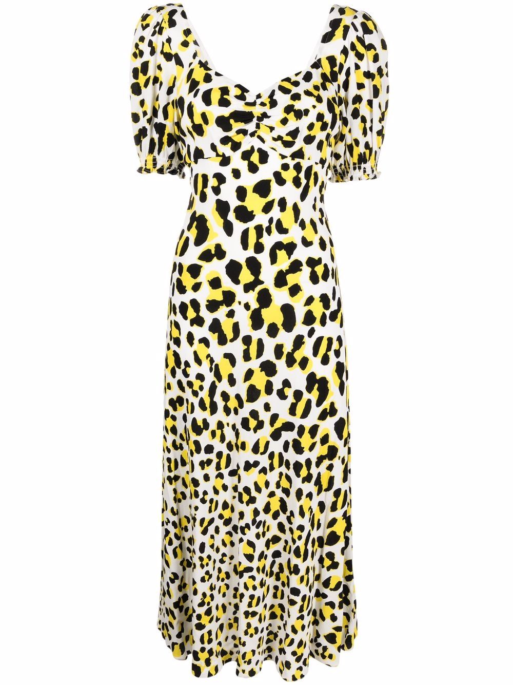 фото Dvf diane von furstenberg платье миди с леопардовым принтом