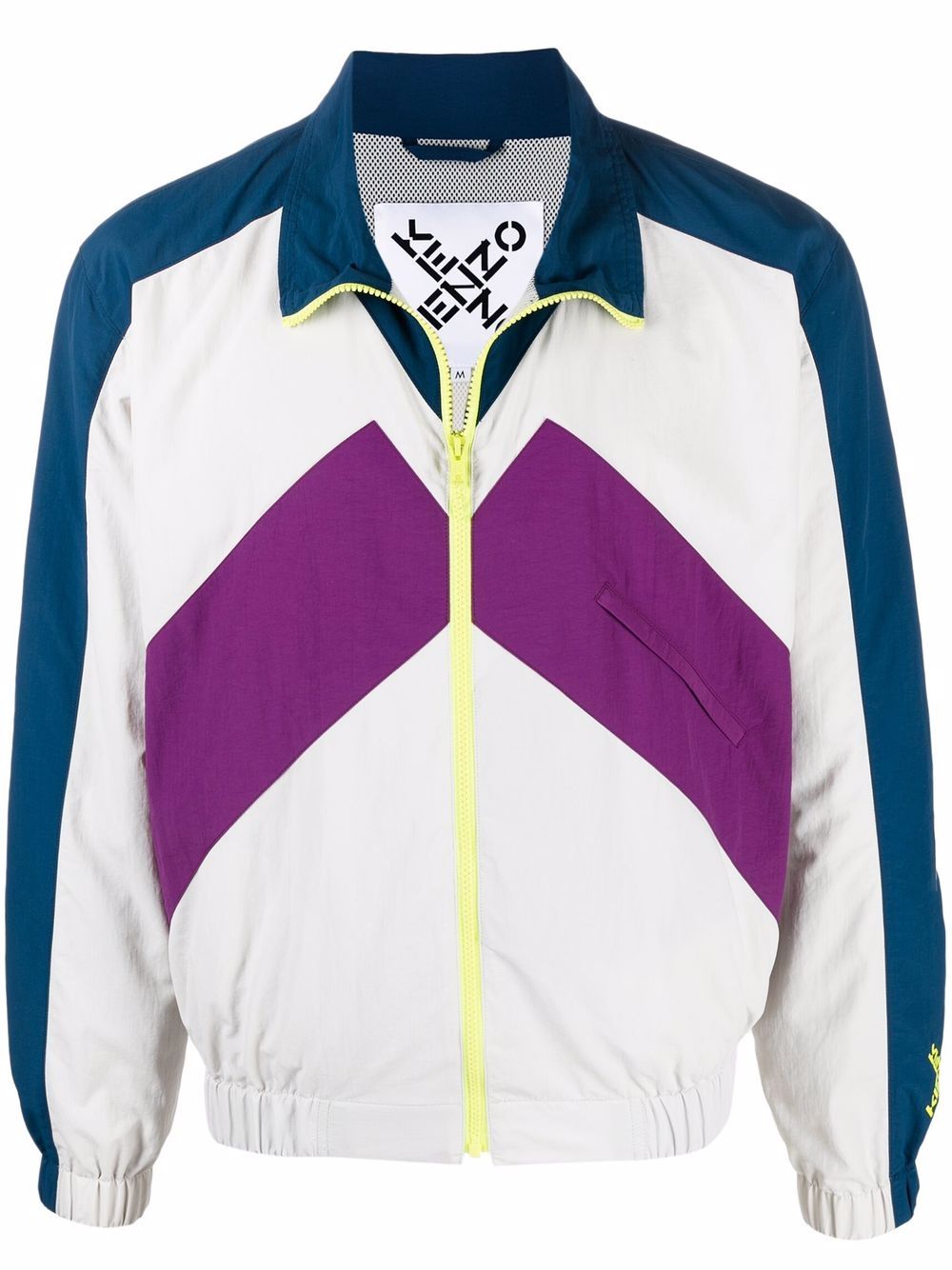 фото Kenzo спортивная куртка в стиле колор-блок на молнии