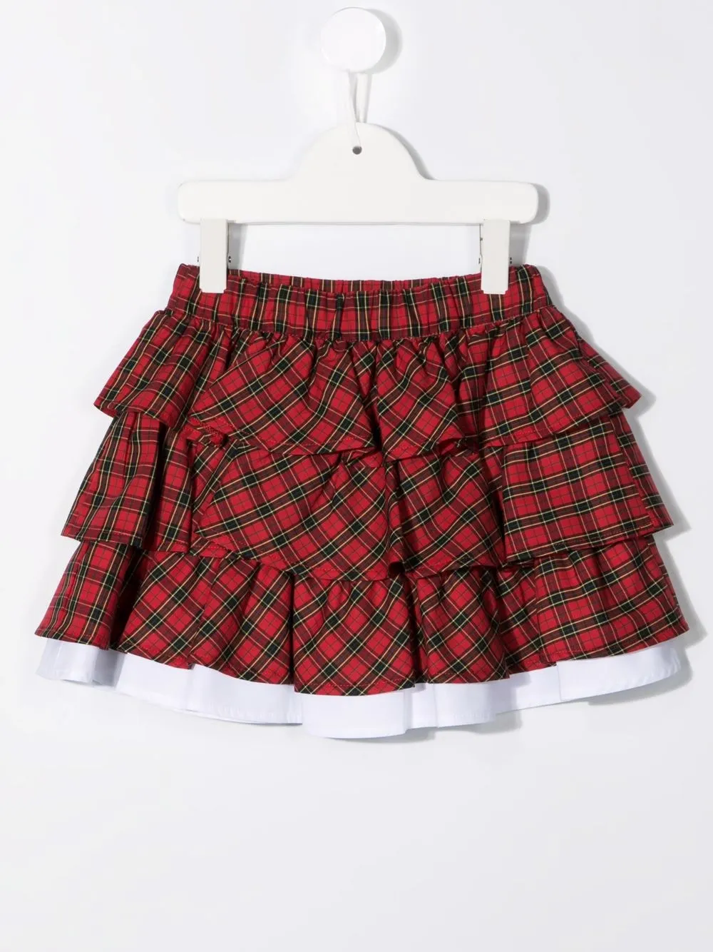 фото Philosophy di lorenzo serafini kids ярусная юбка в клетку тартан