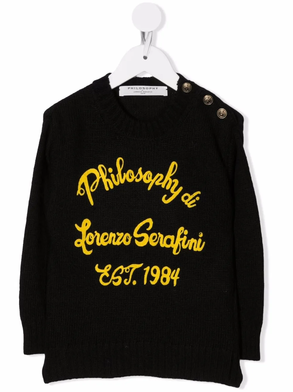 

Philosophy Di Lorenzo Serafini Kids embroidered logo jumper - Black