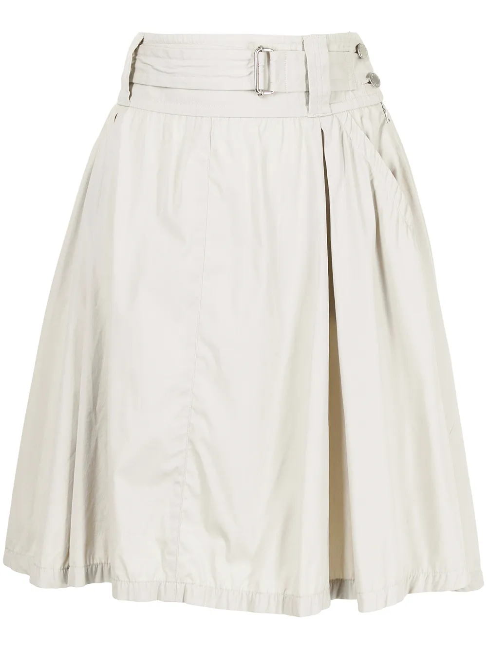 Pre-owned Prada  Belted A-line Skirt In Brown