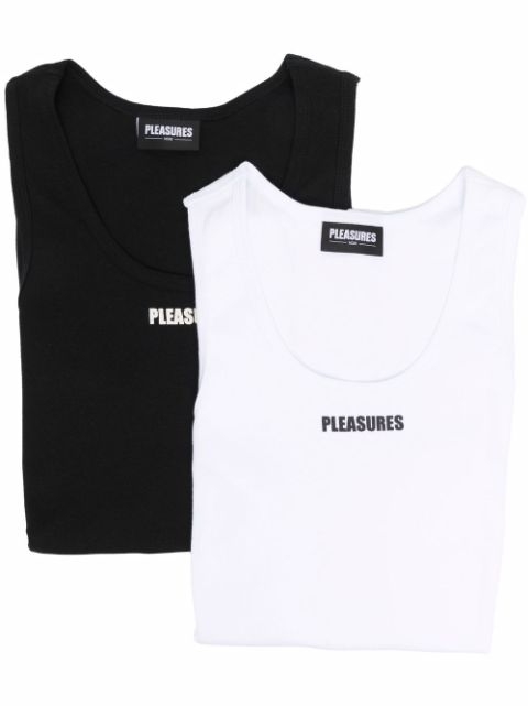 Pleasures logo-print sleeveless T-shirt