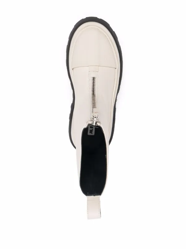 Jil Sander Leather front-zip Ankle Boots | Neutrals