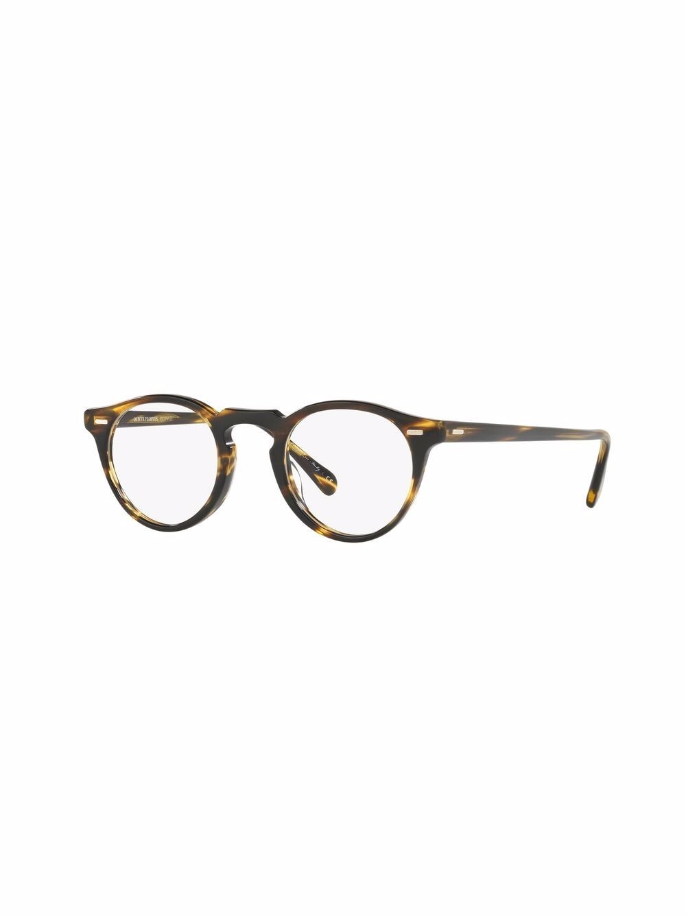 Shop Oliver Peoples Gregory Peck Tortoiseshell Glasses In Brown