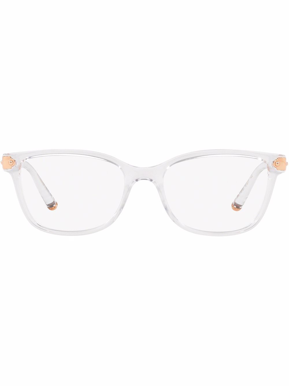 Dolce & Gabbana Eyewear logo-tip square glasses - White