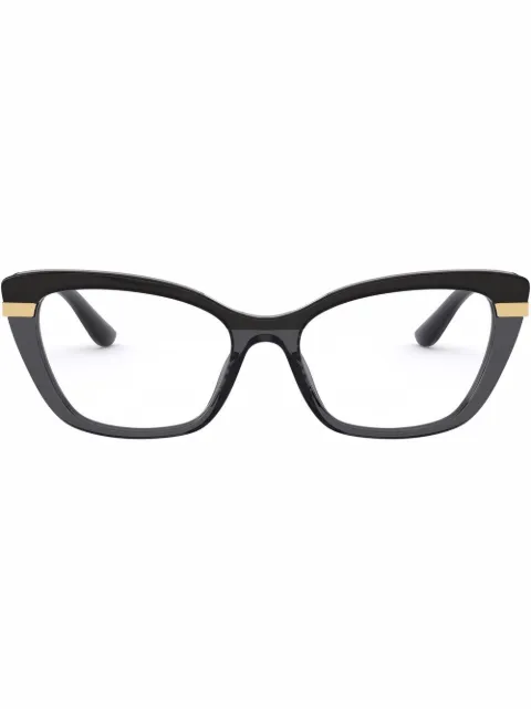 Dolce & Gabbana Eyewear contrast metal-arm glasses