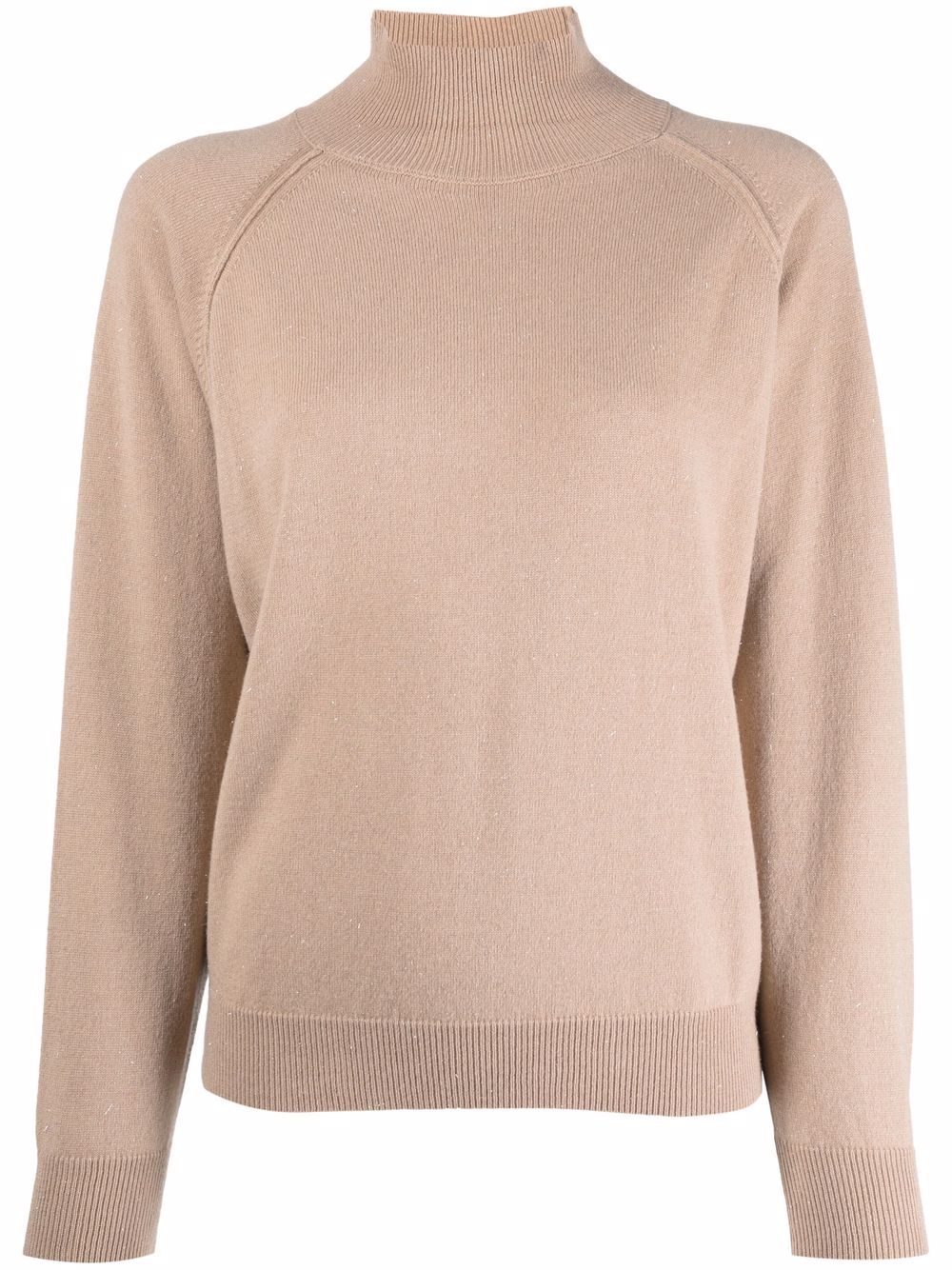 Peserico Roll-neck Knitted Jumper In Nude