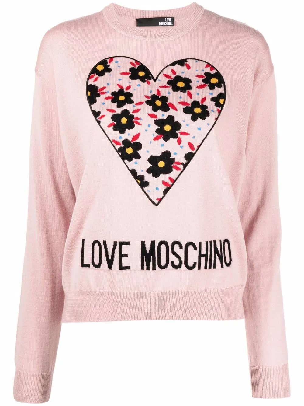 moschino heart jumper