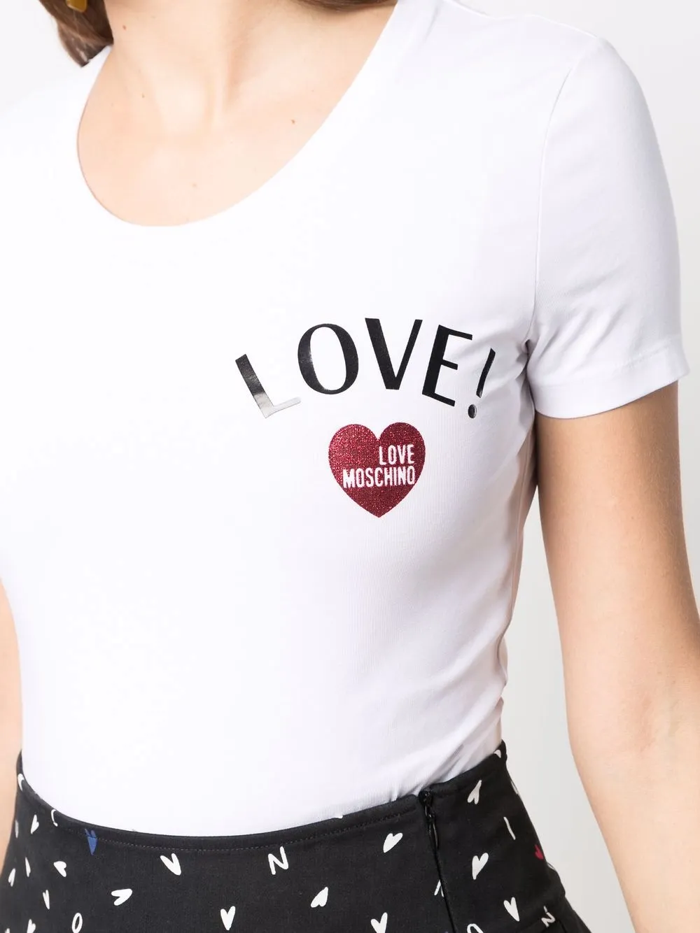 фото Love moschino футболка с логотипом