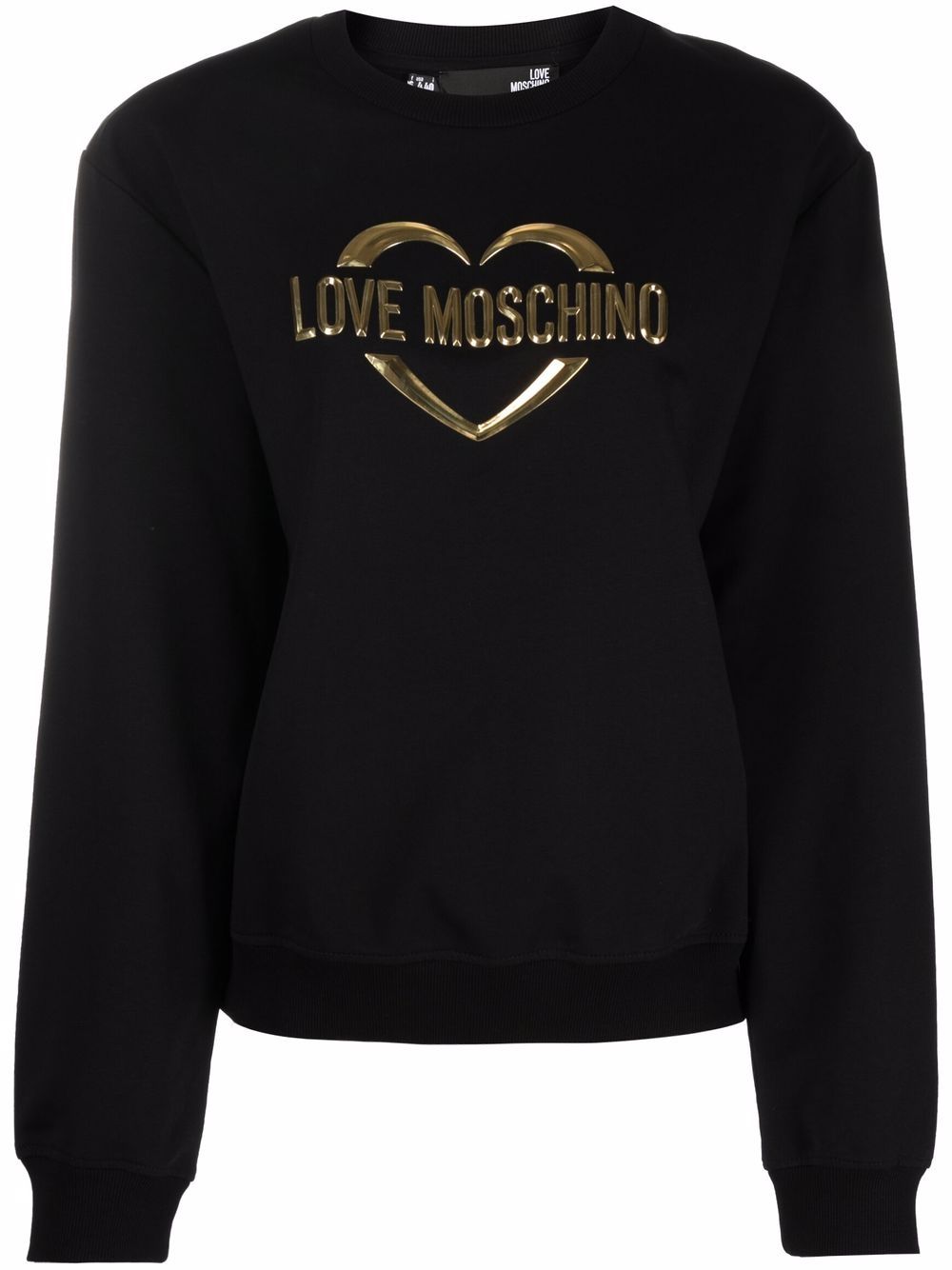 фото Love moschino толстовка с логотипом металлик