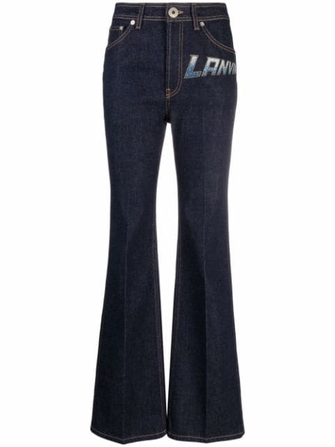 Lanvin logo-print straight-leg jeans