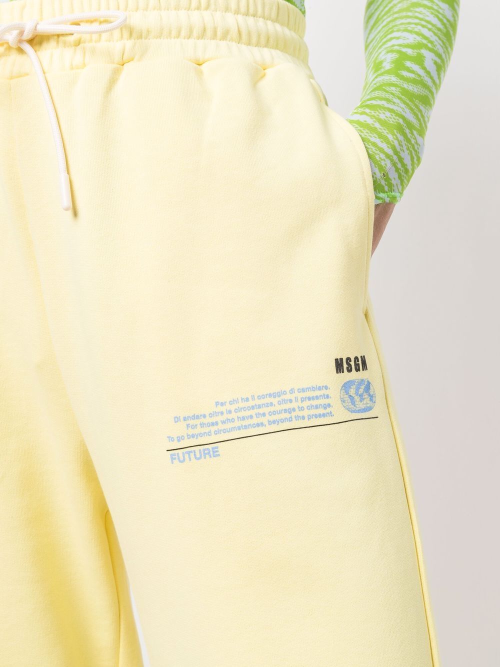 фото Msgm спортивные брюки из органического хлопка с логотипом